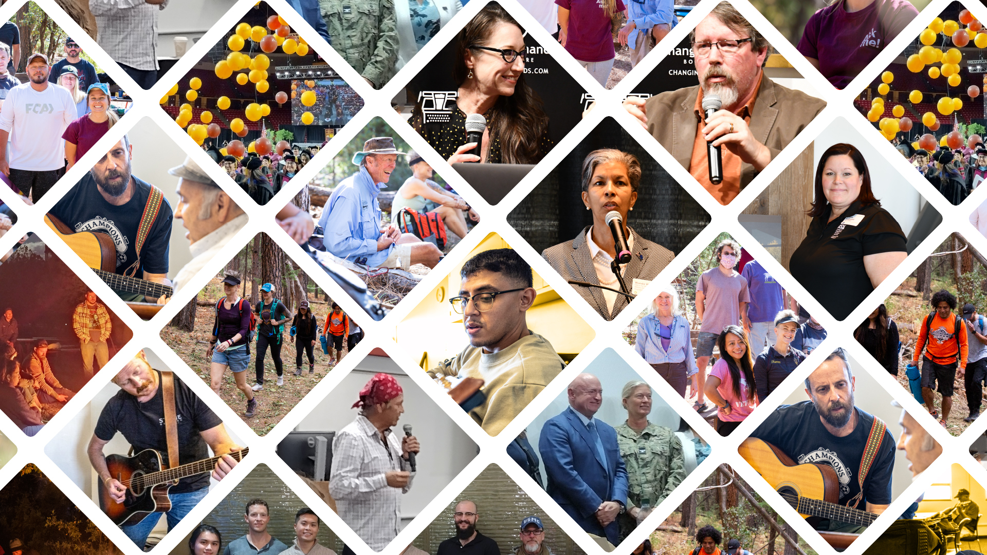 Collage of military members associated with OVMAE